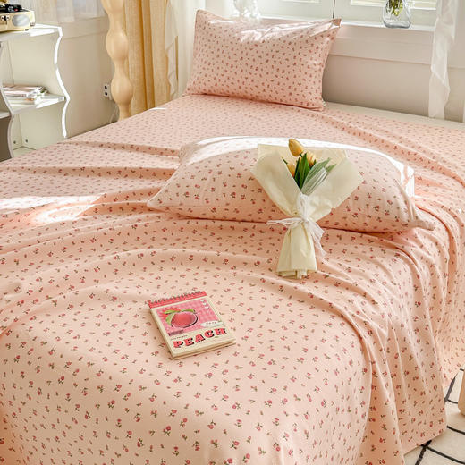 自然醒老粗布床单单件凉席纯棉全棉单人宿舍棉麻夏季凉感亚麻被单三件套JY 商品图9