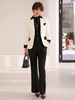 高级感黑白拼接西装套装气质撞色一粒扣西服 商品缩略图1