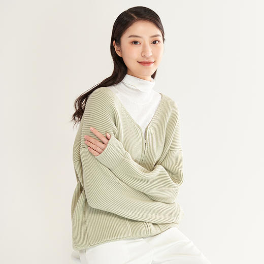 INANDON 拉链休闲针织开衫21901 商品图1