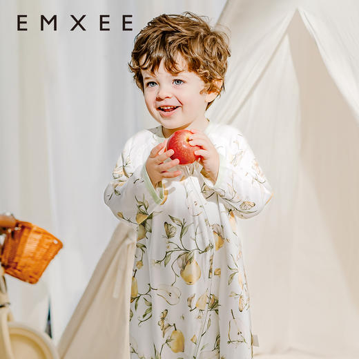 【宝宝安睡】EMXEE嫚熙婴童纱罗长袖分腿睡袋 商品图2