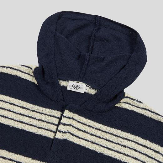 GOODBAI 916撞色条纹连帽针织短袖毛衫 商品图3