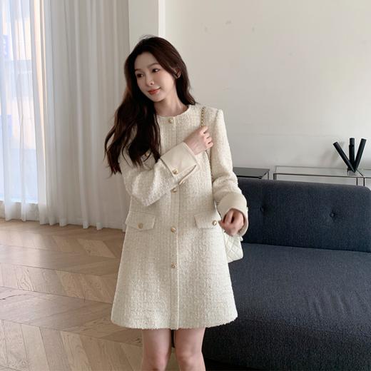 金蘑菇菇 "COCO鎏金手工坊"/ 精纺羊毛小香连衣裙 商品图0