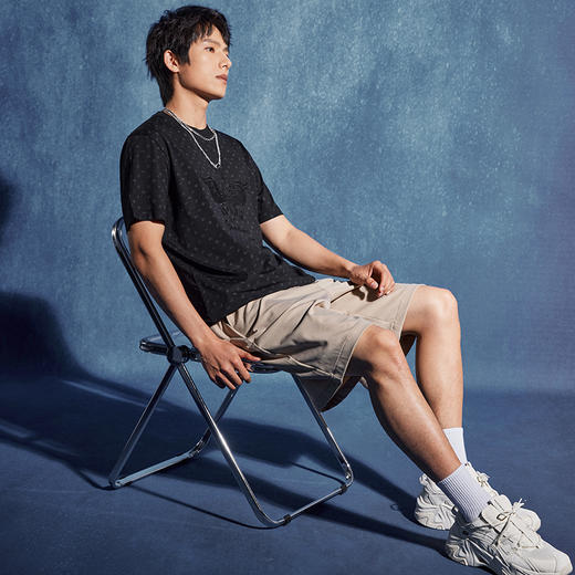 【非遗苗绣蝴蝶妈妈系列】柒牌短袖T恤男夏季新款时尚满印体恤衫	126T72790 商品图3