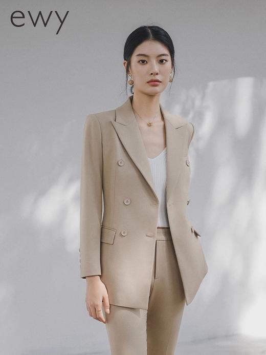 时尚干练卡其色西服外套气质高管工作服主持人西装面试 商品图2