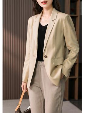 时尚洋气小西装外套女2024春秋新款气质休闲一粒扣西服上衣
