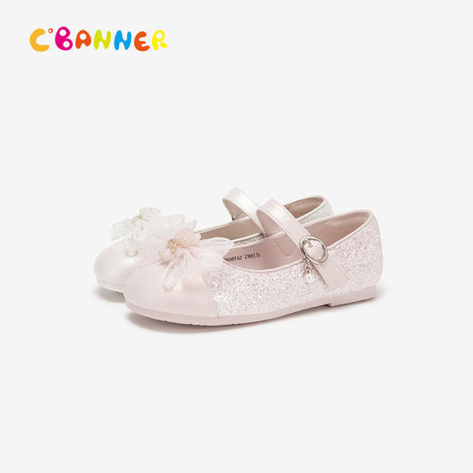 千百度童鞋春夏水晶/水钻鞋少女玛丽珍鞋平底鞋单鞋女童A24177608 商品图1