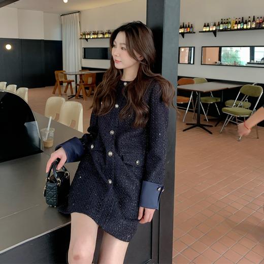 金蘑菇菇 "COCO鎏金手工坊"/ 精纺羊毛小香连衣裙 商品图2