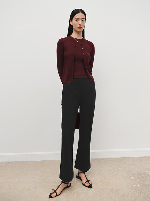 超细美丽诺羊毛圆领毛织背心 FJ5018243 商品图11