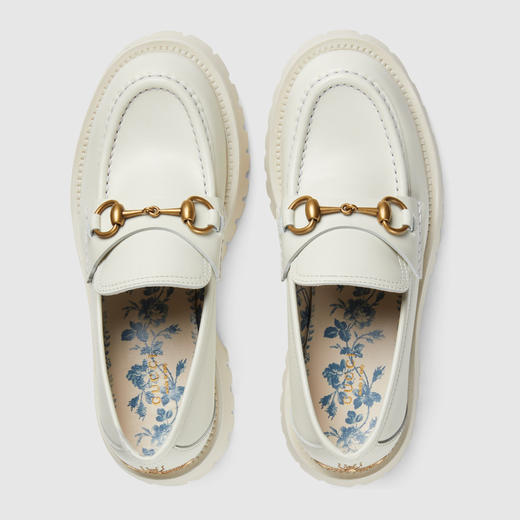 GUCCI 古驰 女士马衔扣沟纹鞋底乐福鞋 米色 761987 DS800 9050 商品图2