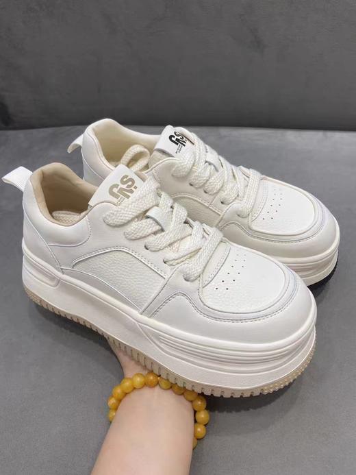 欧罗巴厚底小白鞋2024春季新品百搭增高休闲运动板鞋 商品图2