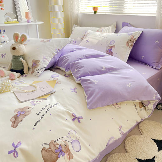 利路米24年新款卡通纯棉套件快乐小兔 商品图3