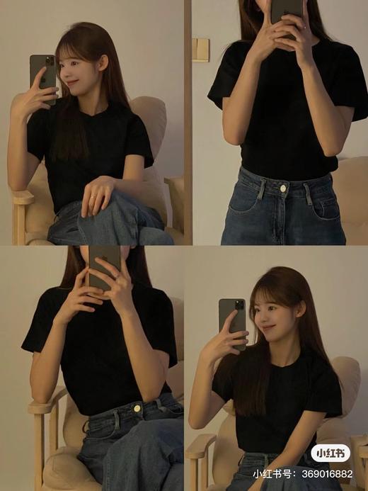 （买一送一）210g精梳棉圆领T恤  纯棉的！柔软亲肤 不分男女款  可搭配情侣装！闺蜜装！ 商品图1