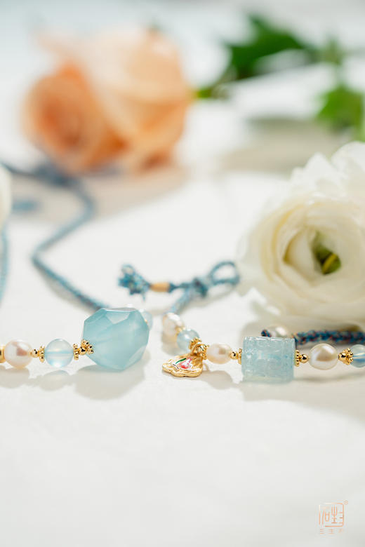 海蓝宝藏式编制风项链 手链 商品图7