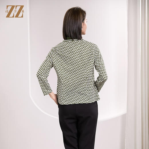 佐尔美春季新品 时尚气质西装领假单排扣长袖衬衣女E33CC10 商品图4