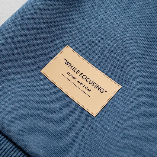 【桑蚕丝混纺】罗蒙春秋男装绣花胸标卫衣男舒适休闲百搭男长袖T恤上衣 商品图7