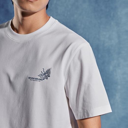 【非遗苗绣蝴蝶妈妈系列】柒牌短袖T恤男夏季薄款圆领透气体恤潮	126T72700 商品图2