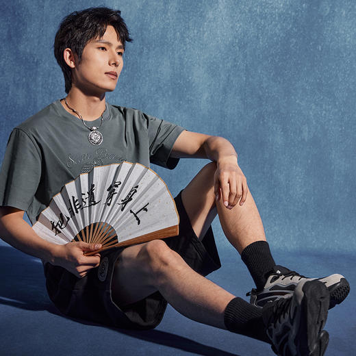 【非遗苗绣蝴蝶妈妈系列】柒牌男士t恤短袖夏季新款水溶绣花体恤	126T72730 商品图3