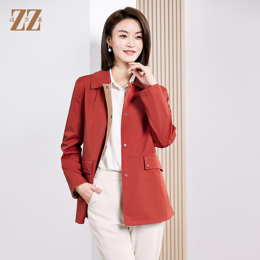 佐尔美春季新品上新 双面穿经典时尚风衣外套女E23FD11 商品图1