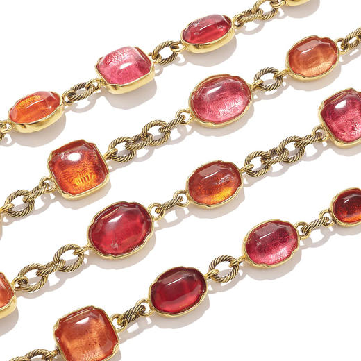 订购2个月到｜Goossens Paris-Cabochons Long HARMONIE FARISE-红色 链条 长项链（多种戴法）［法国设计师］ 商品图3