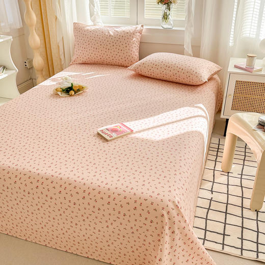 自然醒老粗布床单单件凉席纯棉全棉单人宿舍棉麻夏季凉感亚麻被单三件套JY 商品图4