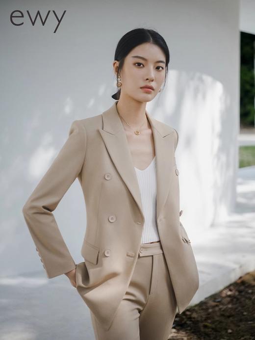 时尚干练卡其色西服外套气质高管工作服主持人西装面试 商品图3