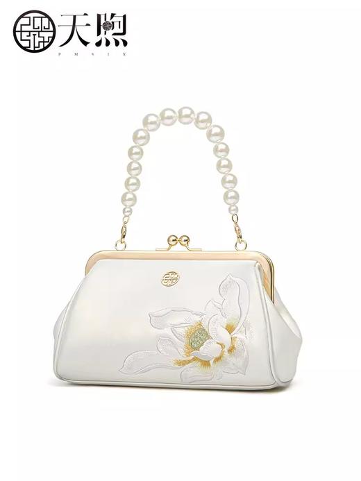 爱莲说新中式旗袍汉服手提单肩斜挎绣花牛皮小包P220251 商品图1