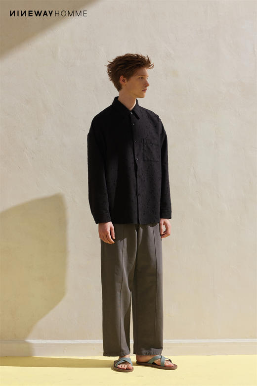 102051个性破洞长袖衬衣 商品图1