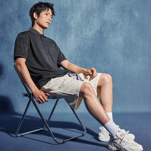 【非遗苗绣蝴蝶妈妈系列】柒牌polo衫短袖男夏季新款时尚印花上衣	126T72610 商品图3