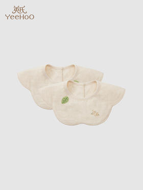英氏婴儿口水巾宝宝围脖2条装纯棉双层纱口水巾YLSBJ0Q100A