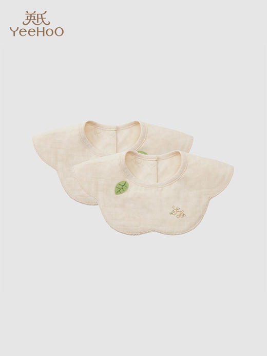 英氏婴儿口水巾宝宝围脖2条装纯棉双层纱口水巾YLSBJ0Q100A 商品图0