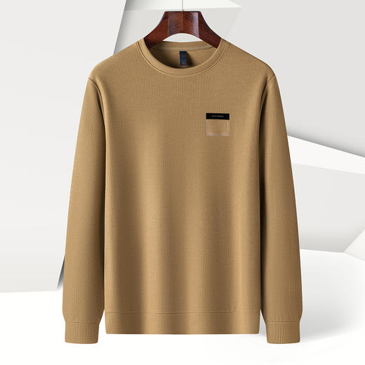 14LP3755214LP37552【竖坑条纹 多色任选】罗蒙春秋男士绣花胸标卫衣男时尚休闲百搭卫衣圆领长袖T恤上衣男 商品图1