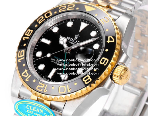 『皮蛋圈➕正品original原版开模』clean厂 c厂 116713格林尼治gmt间金陶瓷圈字体细节对比，12点位三角部分，顶角，以及底角部分，尖角位置全部做圆角处理与原装达到一致❕❕❕ 商品图4