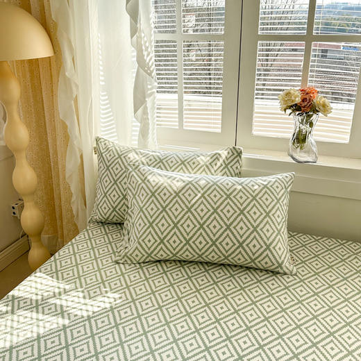 自然醒纯棉老粗布床笠单件全棉床垫保护罩防尘罩全包防滑席梦思保护套夏JY 商品图11