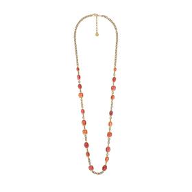 订购2个月到｜Goossens Paris-Cabochons Long HARMONIE FARISE-红色 链条 长项链（多种戴法）［法国设计师］