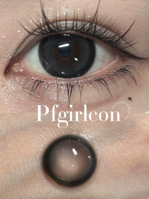 pfgirlcon 半年抛 黑糖布丁/焦糖布丁 黑/棕 14.5mm 大直径 两片装 商品图1