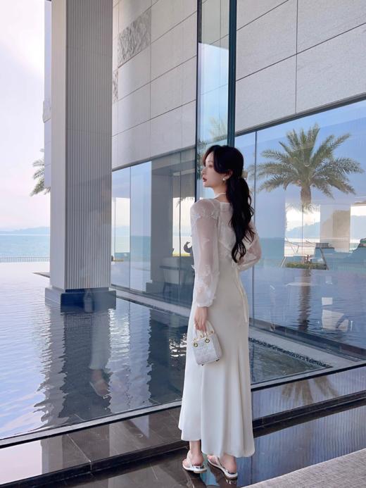 张心子【明月松涧】仙气名媛风立体蝴蝶刺绣套装两件套 U2402002 商品图3