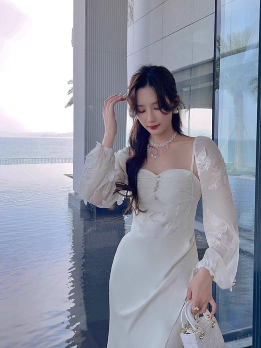 张心子【明月松涧】仙气名媛风立体蝴蝶刺绣套装两件套 U2402002 商品图2