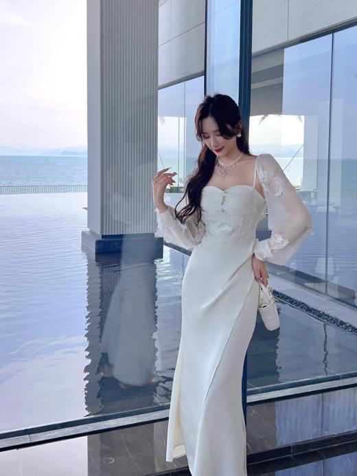 张心子【明月松涧】仙气名媛风立体蝴蝶刺绣套装两件套 U2402002 商品图0