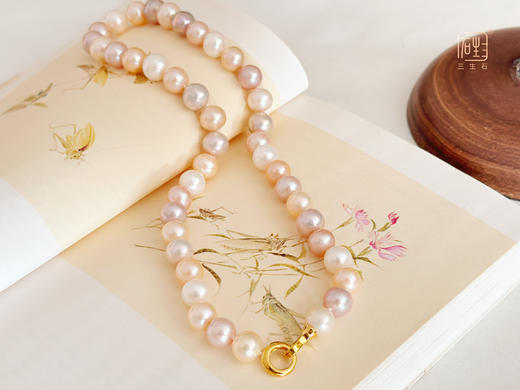 天然彩色珍珠时尚扣项链 商品图2