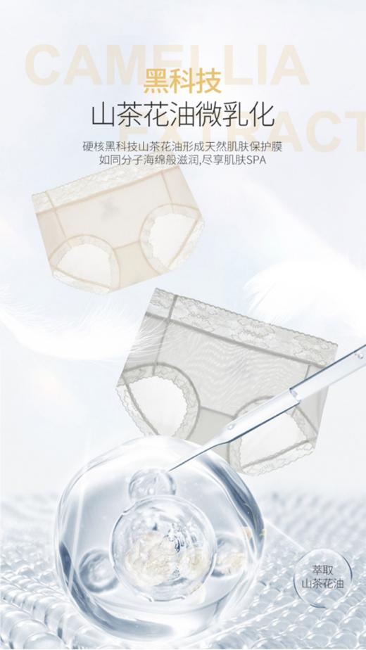 👉【诗慕小姐7A山茶花蚕丝空气感内裤923款】✅1、新升级凉感纱 💞冰凉因子融入纱线 🔺制作成的冰纱面料 ✨时刻保持清爽感 商品图0