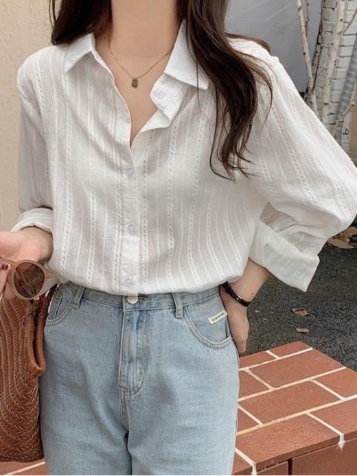 🎈超重工的法式小镂空衬衫！💰59秒杀❗【伊泺杉轻奢衬衫】 专柜正品✅当季新款✨气质女神款❗面料➕工艺都是top级！ 原价500+！整件成衣超有质感！😍 商品图1