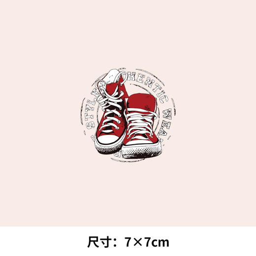 时尚潮男印花热转印贴字母鞋子图案A级过粉白墨胶印耐水洗烫画贴 商品图2