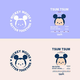 潮牌联名字母米奇头图案热转印衣服辅料装饰贴白墨A级过粉胶印烫画贴