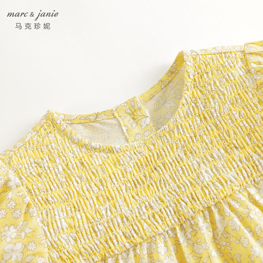 【A类】马克珍妮女宝宝夏日繁花泡泡袖连体衣婴儿哈衣夏装240709 商品图2