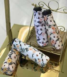 优品堂【雅致炫彩】五折黑胶防紫外线伞