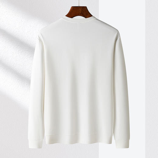 【多色可选 弹力舒适】罗蒙春秋男装卫衣时尚潮流绣花卫衣男士休闲百搭圆领卫衣长袖T恤男 商品图1