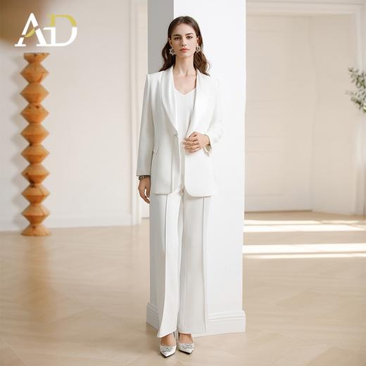 AD高端醋酸正装女新中式西服2024新款职业装气质女神范微喇裤套装 商品图3