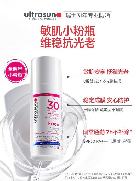 【中欧班列精选】瑞士ultrasun优佳修颜小粉瓶防晒隔离霜50ml SPF30 PA+++/象牙白50ml SPF50+ PA++++ 商品图3