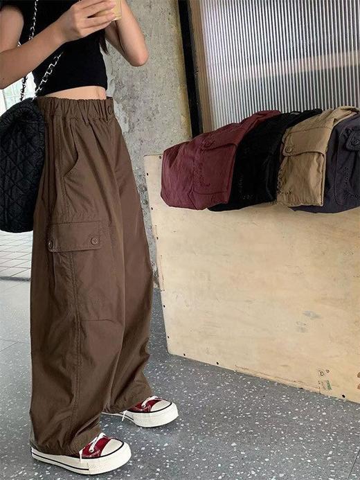 【港风复古范~chao百搭！】韩国童装女童工装裤秋季休闲裤新款，2024儿童裤子宽松百搭长裤潮流！ 商品图2