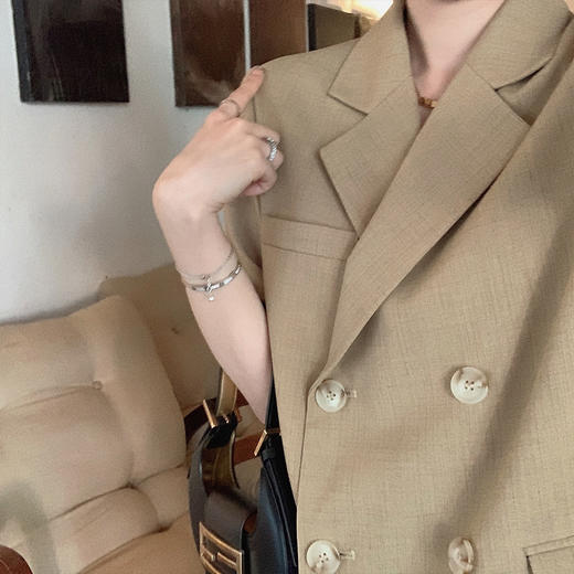 金蘑菇菇【威尔士西装裙】亚麻质感高級贵气！简约气质小众轻复古 商品图2